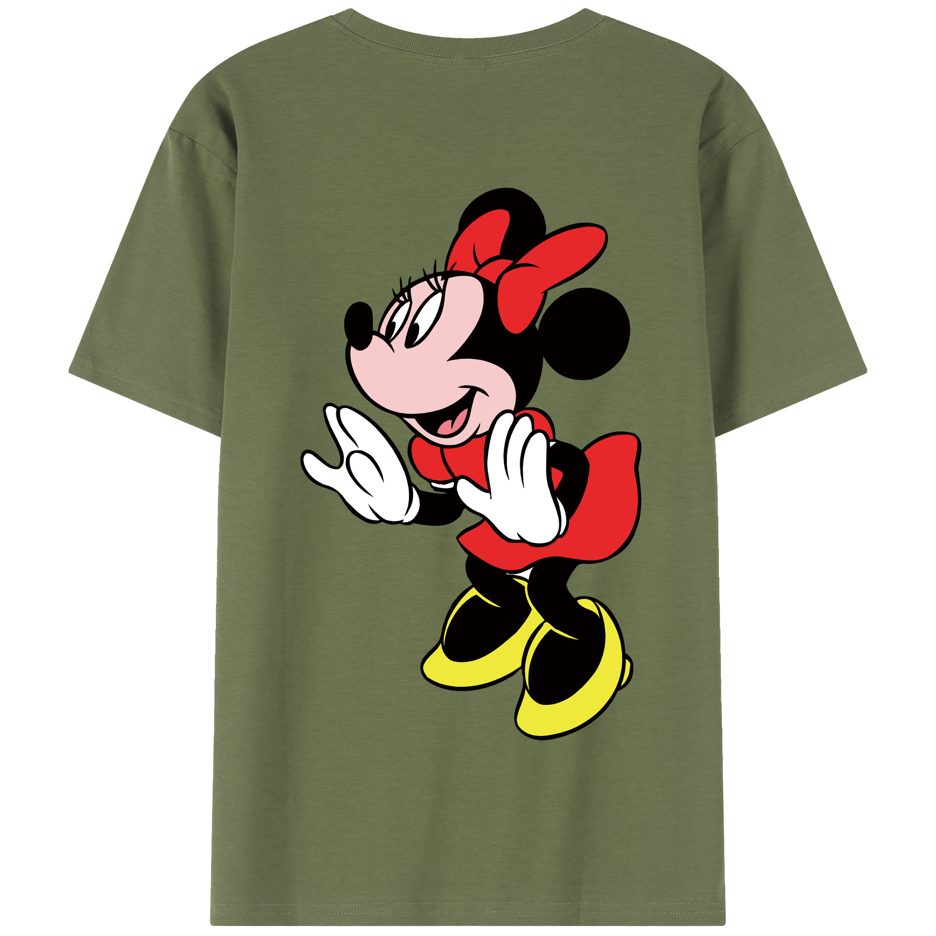 （画像用） ミッキーマウス Mickey Mouse 綿100％半袖Tシャツ（背面プリント）
